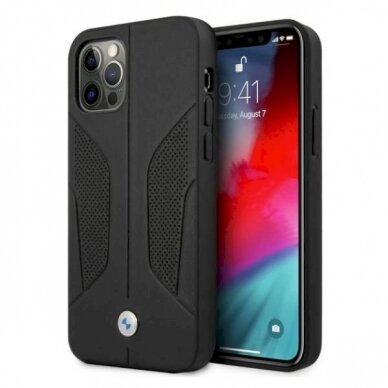 Originalus dėklas BMW BMHCP12MRSCSK iPhone 12/12 Pro 6,1" Juodas hardcase Leather Perforate Sides Originalus dėklas BMW BMHCP12MRSCSK iPhone 12/12 Pro 6,1" Juodas hardcase Leather Perforate Sides