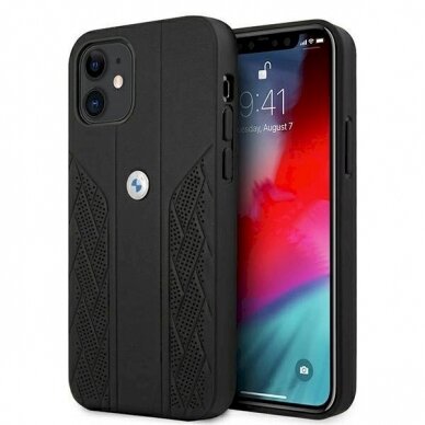 Originalus dėklas BMW BMHCP12SRSPPK iPhone 12 mini 5,4" Juodas hardcase Leather Curve Perforate Originalus dėklas BMW BMHCP12SRSPPK iPhone 12 mini 5,4" Juodas hardcase Leather Curve Perforate