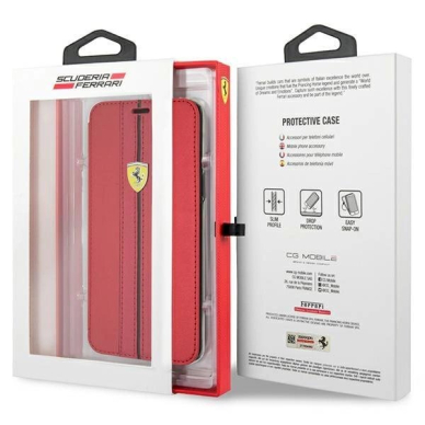 Akcija! Originalus dėklas Ferrari Book FESURFLBKTS9REB S9 G960 Raudonas Urban  6