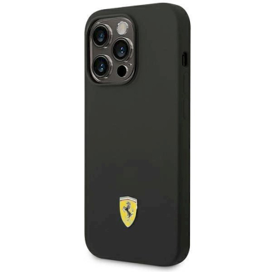 Originalus dėklas Ferrari FEHCP14LSIBBK iPhone 14 Pro 6.1  Juodas hardcase Silikoninis Metal Logo 1 Originalus dėklas Ferrari FEHCP14LSIBBK iPhone 14 Pro 6.1  Juodas hardcase Silikoninis Metal Logo 1