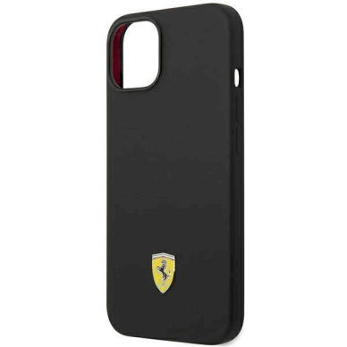 Originalus dėklas Ferrari FEHCP14MSIBBK iPhone 14 Plus 6.7  Juodas hardcase Silicone Metal Logo 5 Originalus dėklas Ferrari FEHCP14MSIBBK iPhone 14 Plus 6.7  Juodas hardcase Silicone Metal Logo 5