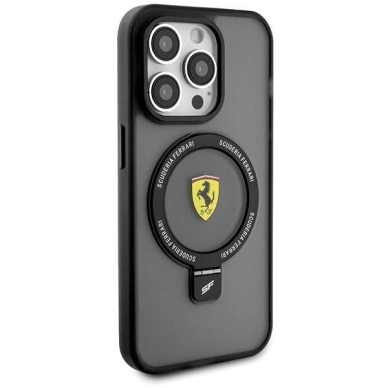 Originalus dėklas Ferrari FEHMP15SUSCAK iPhone 15 6.1 Juodas hardcase Ring Stand 2023 Collection MagSafe 3 Originalus dėklas Ferrari FEHMP15SUSCAK iPhone 15 6.1 Juodas hardcase Ring Stand 2023 Collection MagSafe 3