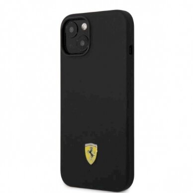 Originalus dėklas Ferrari FEHMSIP14MBK iPhone 14 Plus 6.7  Juodas hardcase Silicone Metal Logo Magsafe 1 Originalus dėklas Ferrari FEHMSIP14MBK iPhone 14 Plus 6.7  Juodas hardcase Silicone Metal Logo Magsafe 1