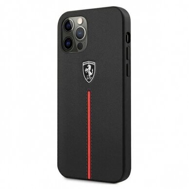 Originalus dėklas Ferrari FEOMSHCP12LBK iPhone 12 Pro Max Juodas hardcase Off Track Leather Nylon Stripe 1 Originalus dėklas Ferrari FEOMSHCP12LBK iPhone 12 Pro Max Juodas hardcase Off Track Leather Nylon Stripe 1
