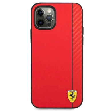 Originalus dėklas Ferrari FESAXHCP12LRE iPhone 12 Pro Max 6.7 Raudonas hardcase On Track Carbon Stripe 2 Originalus dėklas Ferrari FESAXHCP12LRE iPhone 12 Pro Max 6.7 Raudonas hardcase On Track Carbon Stripe 2