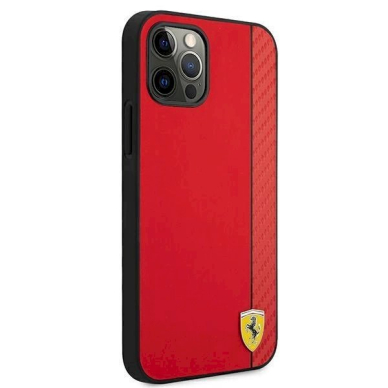 Originalus dėklas Ferrari FESAXHCP12LRE iPhone 12 Pro Max 6.7 Raudonas hardcase On Track Carbon Stripe 3 Originalus dėklas Ferrari FESAXHCP12LRE iPhone 12 Pro Max 6.7 Raudonas hardcase On Track Carbon Stripe 3