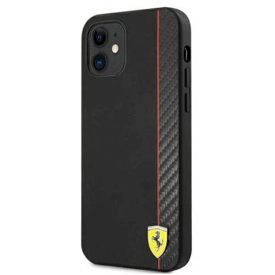 Originalus dėklas Ferrari FESAXHCP12SBK iPhone 12 mini 5.4 Juodas hardcase On Track Carbon Stripe 1 Originalus dėklas Ferrari FESAXHCP12SBK iPhone 12 mini 5.4 Juodas hardcase On Track Carbon Stripe 1