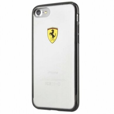 Originalus dėklas Ferrari Hardcase FEHCP7BK iPhone 7/8/SE 2020 / SE 2022 Juodas/Permatomas Racing Shield Originalus dėklas Ferrari Hardcase FEHCP7BK iPhone 7/8/SE 2020 / SE 2022 Juodas/Permatomas Racing Shield