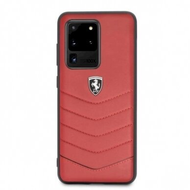 Originalus dėklas Ferrari Hardcase FEHQUHCS69RE S20 Ultra G988 Raudonas Heritage 3