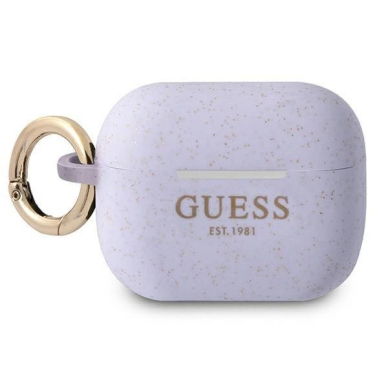 Originalus dėklas Guess GUAPSGGEU AirPods Pro cover Violetinis Silicone Glitter Originalus dėklas Guess GUAPSGGEU AirPods Pro cover Violetinis Silicone Glitter