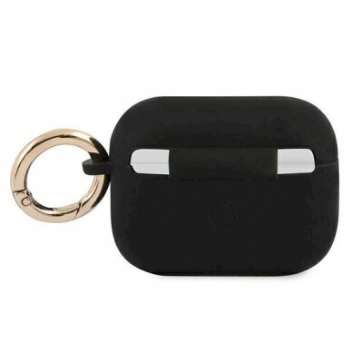 Originalus dėklas Guess GUAPSSSK AirPods Pro cover Juodas Silicone Vintage Script 1