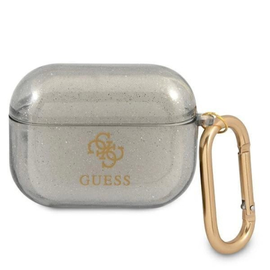 Originalus dėklas Guess GUAPUCG4GK AirPods Pro cover Juodas Glitter Collection Originalus dėklas Guess GUAPUCG4GK AirPods Pro cover Juodas Glitter Collection