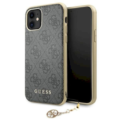 Originalus dėklas Guess GUHCN61GF4GGR iPhone 11 6.1 / Xr pilkos spalvos hard case 4G Charms Collection Originalus dėklas Guess GUHCN61GF4GGR iPhone 11 6.1 / Xr pilkos spalvos hard case 4G Charms Collection