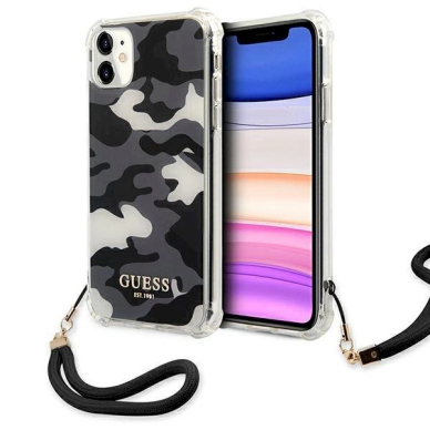 Originalus dėklas Guess GUHCN61KSARBK iPhone 11 6.1  / Xr Juodas hardcase Camo Collection Originalus dėklas Guess GUHCN61KSARBK iPhone 11 6.1  / Xr Juodas hardcase Camo Collection
