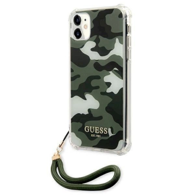Originalus dėklas Guess GUHCN61KSARKA iPhone 11 6.1 / Xr žalias/khaki hardcase Camo Collection 1 Originalus dėklas Guess GUHCN61KSARKA iPhone 11 6.1 / Xr žalias/khaki hardcase Camo Collection 1
