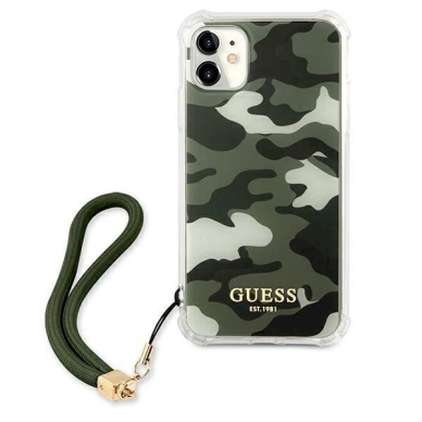 Originalus dėklas Guess GUHCN61KSARKA iPhone 11 6.1 / Xr žalias/khaki hardcase Camo Collection 2 Originalus dėklas Guess GUHCN61KSARKA iPhone 11 6.1 / Xr žalias/khaki hardcase Camo Collection 2