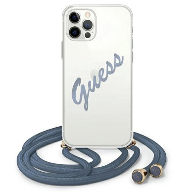 Originalus dėklas Guess GUHCP12LCRTVSBL iPhone 12 Pro Max 6.7 Mėlynas/Mėlynas hardcase Script Vintage Originalus dėklas Guess GUHCP12LCRTVSBL iPhone 12 Pro Max 6.7 Mėlynas/Mėlynas hardcase Script Vintage
