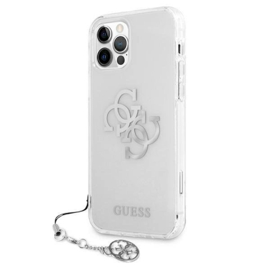 Originalus dėklas Guess GUHCP12LKS4GSI iPhone 12 Pro Max 6.7 Permatomas hardcase 4G Silver Charms Collection 1 Originalus dėklas Guess GUHCP12LKS4GSI iPhone 12 Pro Max 6.7 Permatomas hardcase 4G Silver Charms Collection 1
