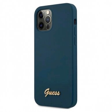Originalus dėklas Guess GUHCP12LLSLMGBL iPhone 12 Pro Max 6.7 Mėlynas/Mėlynas hardcase Metal Logo Script 1 Originalus dėklas Guess GUHCP12LLSLMGBL iPhone 12 Pro Max 6.7 Mėlynas/Mėlynas hardcase Metal Logo Script 1