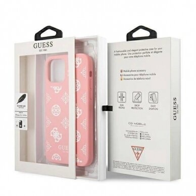 Originalus dėklas Guess GUHCP12LLSPEWPI iPhone 12 Pro Max 6.7  rožinis/rožinis hard case Peony Collection 7