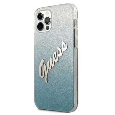 Originalus dėklas Guess GUHCP12LPCUGLSBL iPhone 12 Pro Max 6.7 Mėlynas/Mėlynas hardcase Glitter Gradient Script 1 Originalus dėklas Guess GUHCP12LPCUGLSBL iPhone 12 Pro Max 6.7 Mėlynas/Mėlynas hardcase Glitter Gradient Script 1