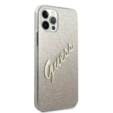 Originalus dėklas Guess GUHCP12LPCUGLSGO iPhone 12 Pro Max 6.7  gold/gold hardcase Glitter Gradient Script 3 Originalus dėklas Guess GUHCP12LPCUGLSGO iPhone 12 Pro Max 6.7  gold/gold hardcase Glitter Gradient Script 3