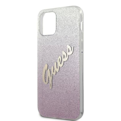 Originalus dėklas Guess GUHCP12LPCUGLSPI iPhone 12 Pro Max 6.7 rožinis/rožinis hardcase Glitter Gradient Script 5 Originalus dėklas Guess GUHCP12LPCUGLSPI iPhone 12 Pro Max 6.7 rožinis/rožinis hardcase Glitter Gradient Script 5