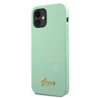 Originalus dėklas Guess GUHCP12SLSLMGGN iPhone 12 mini 5.4 žalias/žalias hardcase Metal Logo Script 1 Originalus dėklas Guess GUHCP12SLSLMGGN iPhone 12 mini 5.4 žalias/žalias hardcase Metal Logo Script 1
