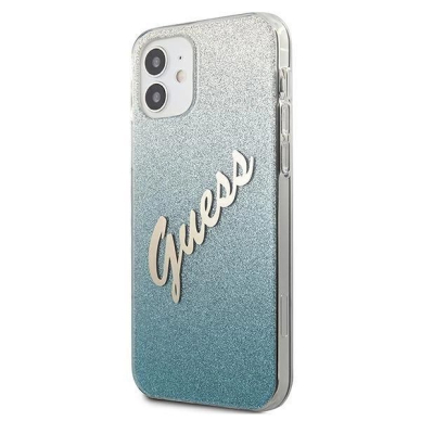 Originalus dėklas Guess GUHCP12SPCUGLSBL iPhone 12 mini 5.4 Mėlynas/Mėlynas Glitter Gradient Script 1 Originalus dėklas Guess GUHCP12SPCUGLSBL iPhone 12 mini 5.4 Mėlynas/Mėlynas Glitter Gradient Script 1