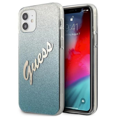 Originalus dėklas Guess GUHCP12SPCUGLSBL iPhone 12 mini 5.4 Mėlynas/Mėlynas Glitter Gradient Script Originalus dėklas Guess GUHCP12SPCUGLSBL iPhone 12 mini 5.4 Mėlynas/Mėlynas Glitter Gradient Script