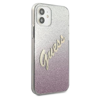 Originalus dėklas Guess GUHCP12SPCUGLSPI iPhone 12 mini 5.4 rožinis/rožinis hardcase Glitter Gradient Script 3 Originalus dėklas Guess GUHCP12SPCUGLSPI iPhone 12 mini 5.4 rožinis/rožinis hardcase Glitter Gradient Script 3