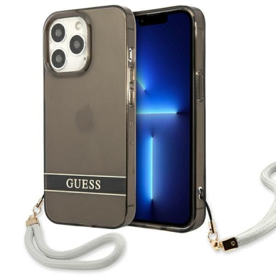 Originalus dėklas Guess GUHCP13LHTSGSK iPhone 13 Pro juodas Originalus dėklas Guess GUHCP13LHTSGSK iPhone 13 Pro juodas