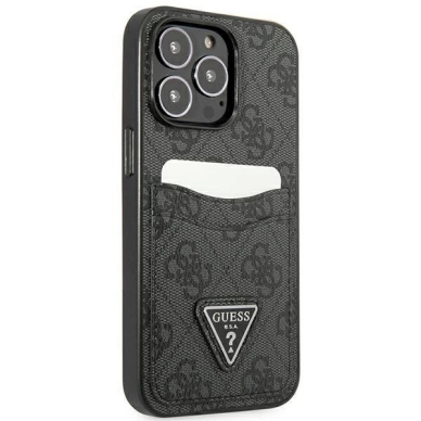 Originalus dėklas Guess GUHCP13LP4TPK iPhone 13 Pro / 13 6.1 Juodas hardcase 4G Triangle Logo Cardslot 3 Originalus dėklas Guess GUHCP13LP4TPK iPhone 13 Pro / 13 6.1 Juodas hardcase 4G Triangle Logo Cardslot 3