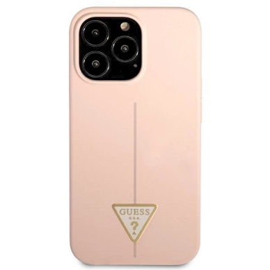 Originalus dėklas Guess GUHCP13XSLTGP iPhone 13 Pro Max 6.7 rožinis/rožinis hardcase Silicone Triangle 2 Originalus dėklas Guess GUHCP13XSLTGP iPhone 13 Pro Max 6.7 rožinis/rožinis hardcase Silicone Triangle 2