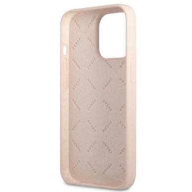 Originalus dėklas Guess GUHCP13XSLTGP iPhone 13 Pro Max 6.7 rožinis/rožinis hardcase Silicone Triangle 6 Originalus dėklas Guess GUHCP13XSLTGP iPhone 13 Pro Max 6.7 rožinis/rožinis hardcase Silicone Triangle 6