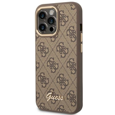 Originalus dėklas Guess GUHCP14LHG4SHW iPhone 14 Pro 6.1 Rudas / Rudas hard case 4G Vintage Gold Logo 1 Originalus dėklas Guess GUHCP14LHG4SHW iPhone 14 Pro 6.1 Rudas / Rudas hard case 4G Vintage Gold Logo 1