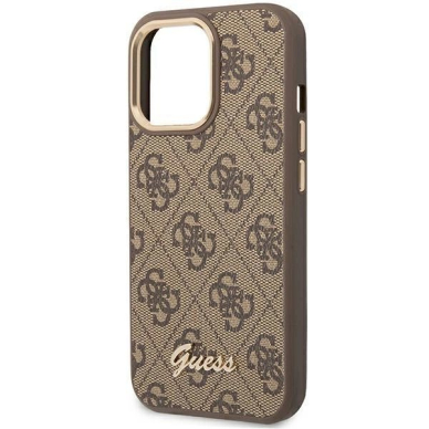 Originalus dėklas Guess GUHCP14LHG4SHW iPhone 14 Pro 6.1 Rudas / Rudas hard case 4G Vintage Gold Logo 5 Originalus dėklas Guess GUHCP14LHG4SHW iPhone 14 Pro 6.1 Rudas / Rudas hard case 4G Vintage Gold Logo 5