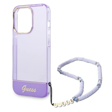 Originalus dėklas Guess GUHCP14LHGCOHU iPhone 14 Pro 6.1 Violetinis hardcase Translucent Pearl Strap 4 Originalus dėklas Guess GUHCP14LHGCOHU iPhone 14 Pro 6.1 Violetinis hardcase Translucent Pearl Strap 4
