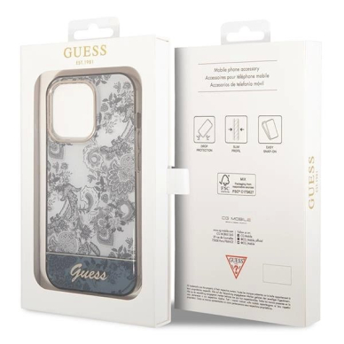 Originalus dėklas Guess GUHCP14LHGPLHG iPhone 14 Pro 6.1 Pilkas hardcase Porcelain Collection 7 Originalus dėklas Guess GUHCP14LHGPLHG iPhone 14 Pro 6.1 Pilkas hardcase Porcelain Collection 7
