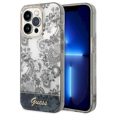 Originalus dėklas Guess GUHCP14LHGPLHG iPhone 14 Pro 6.1 Pilkas hardcase Porcelain Collection Originalus dėklas Guess GUHCP14LHGPLHG iPhone 14 Pro 6.1 Pilkas hardcase Porcelain Collection
