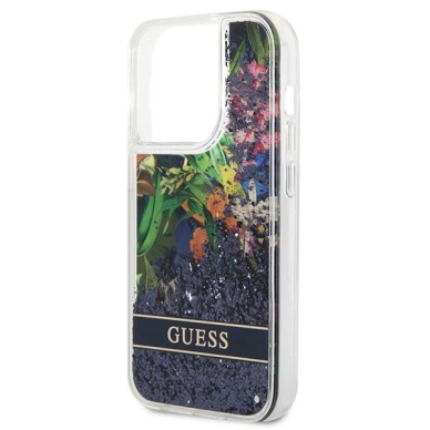 Originalus dėklas Guess GUHCP14LLFLSB iPhone 14 Pro 6.1 Mėlynas / Mėlynas hardcase Flower Liquid Glitter 5 Originalus dėklas Guess GUHCP14LLFLSB iPhone 14 Pro 6.1 Mėlynas / Mėlynas hardcase Flower Liquid Glitter 5