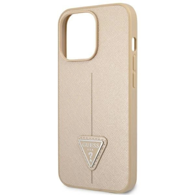 Originalus dėklas Guess GUHCP14LPSATLE iPhone 14 Pro 6,1 Kreminis hardcase SaffianoTriangle Logo 5 Originalus dėklas Guess GUHCP14LPSATLE iPhone 14 Pro 6,1 Kreminis hardcase SaffianoTriangle Logo 5