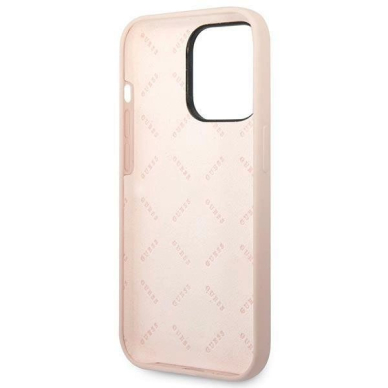 Originalus dėklas Guess GUHCP14LSLTGP iPhone 14 Pro 6.1 rožinis/rožinis hardcase Silicone Triangle 6 Originalus dėklas Guess GUHCP14LSLTGP iPhone 14 Pro 6.1 rožinis/rožinis hardcase Silicone Triangle 6