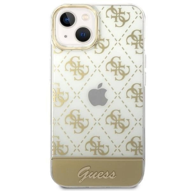 Originalus dėklas Guess GUHCP14MHG4MHG iPhone 14 Plus 6.7 gold / gold hardcase 4G Pattern Script 2 Originalus dėklas Guess GUHCP14MHG4MHG iPhone 14 Plus 6.7 gold / gold hardcase 4G Pattern Script 2