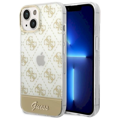 Originalus dėklas Guess GUHCP14MHG4MHG iPhone 14 Plus 6.7 gold / gold hardcase 4G Pattern Script Originalus dėklas Guess GUHCP14MHG4MHG iPhone 14 Plus 6.7 gold / gold hardcase 4G Pattern Script