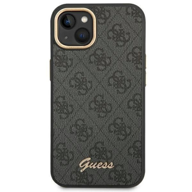 Originalus dėklas Guess GUHCP14MHG4SHK iPhone 14 Plus 6.7 Juodas hard case 4G Vintage Gold Logo 2