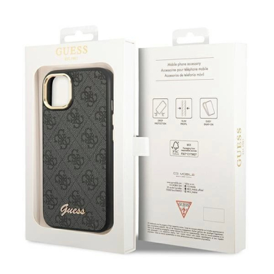 Originalus dėklas Guess GUHCP14MHG4SHK iPhone 14 Plus 6.7 Juodas hard case 4G Vintage Gold Logo 7