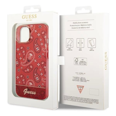 Originalus dėklas Guess GUHCP14MHGBNHR iPhone 14 Plus 6.7 Raudonas hardcase Bandana Paisley 7 Originalus dėklas Guess GUHCP14MHGBNHR iPhone 14 Plus 6.7 Raudonas hardcase Bandana Paisley 7