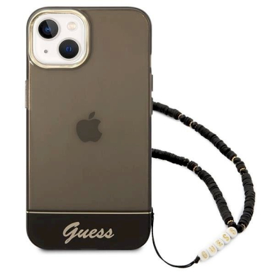 Originalus dėklas Guess GUHCP14MHGCOHK iPhone 14 Plus 6,7 Juodas hardcase Translucent Pearl Strap 1 Originalus dėklas Guess GUHCP14MHGCOHK iPhone 14 Plus 6,7 Juodas hardcase Translucent Pearl Strap 1