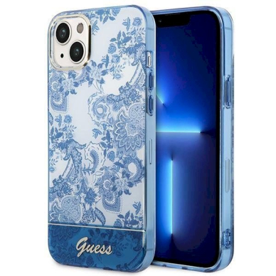 Originalus dėklas Guess GUHCP14MHGPLHB iPhone 14 Plus 6.7 Mėlynas/Mėlynas hardcase Porcelain Collection Originalus dėklas Guess GUHCP14MHGPLHB iPhone 14 Plus 6.7 Mėlynas/Mėlynas hardcase Porcelain Collection